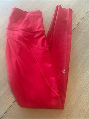 lululemon red workout leggings